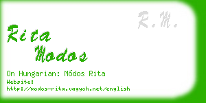 rita modos business card