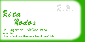 rita modos business card